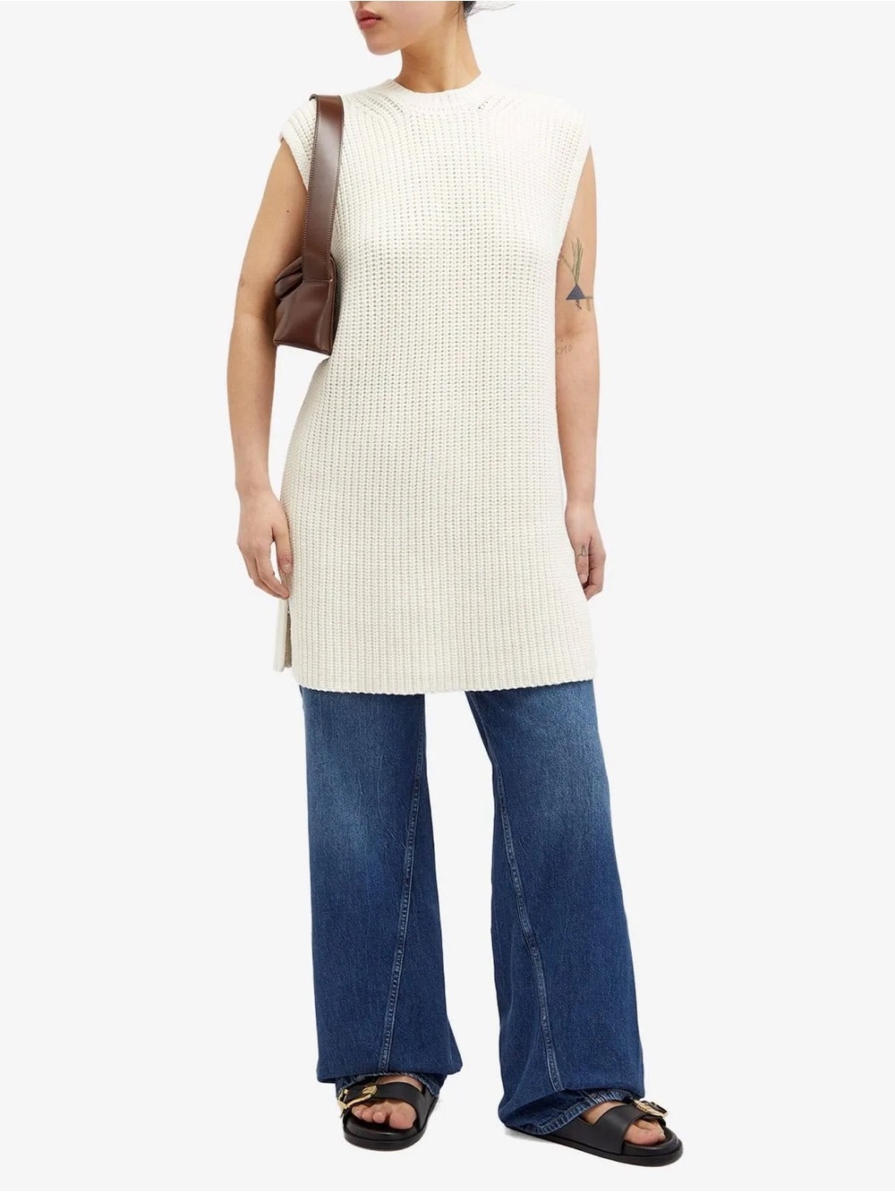 NWT Anine Bing Cable Knit Olivier Sweater in Ivory - Picture 2 of 12